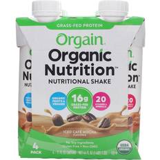 Orgain Grass-Fed Organic Nutritional Shake RTD Iced Cafe Mocha 4 Pack