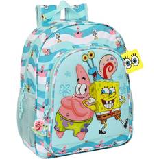 SpongeBob School Bag Stay positive Blue White (32 x 38 x 12 cm)