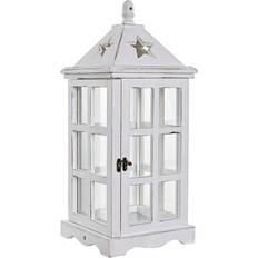 Dkd Home Decor White Crystal Pinewood (21 x 21 x 51 cm) Lantern