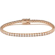 Suzy Levian Plated Sterling CZ Tennis Bracelet