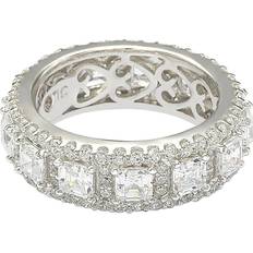 Suzy Levian Sterling Cubic Zirconia Modern Eternity Band