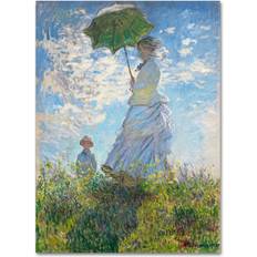 Trademark Fine Art Claude Monet 'Woman With a Parasol 1875' Canvas 32" x 24" Framed Art