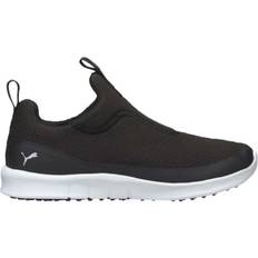 Silver - Women Golf Shoes Puma Womens Laguna Fusion Slip-on Golf Shoe Black/Silver