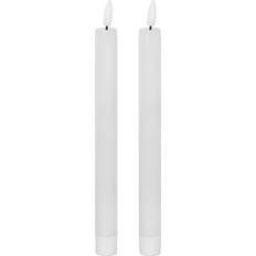 Hill Interiors Luxe Collection Natural Glow S/ 2 White LED Dinner Candle