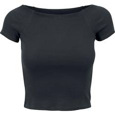 Urban Classics Women T-shirts & Tank Tops Urban Classics Ladies Off Shoulder Rib Tee T-Shirt