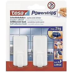 TESA POWERSTRIPS Large Classic adhesive hook White Content: 2 pc(s) Picture Hook