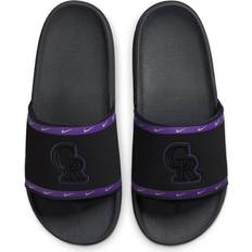 Nike Men's Offcourt Rockies Slides, 12, Black/Purple/Gray