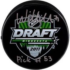 Fanatics Vegas Golden Knights William Karlsson Autographed 2011 NHL Draft Hockey Puck with Pick #53 Inscription