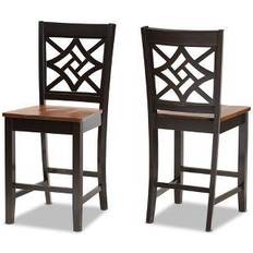 Baxton Studio Nicolette Bar Stool 2pcs