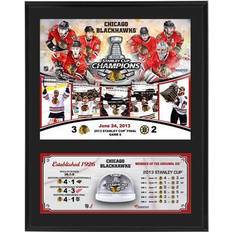 Fanatics Chicago Blackhawks NHL Stanley Cup Final Champions Sublimated Plaque with Game Used Ice