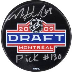 Fanatics Mike Hoffman Montreal Canadiens Autographed 2009 NHL Draft Logo Hockey Puck