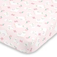 NoJo Sweet Llama and Butterflies Fitted Crib Sheet 28x52"