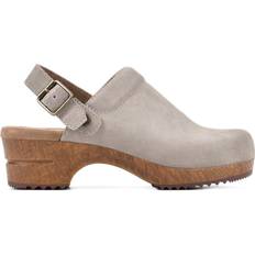 Beige - Women Clogs White Mountain Women's Being Clogs in Sand Suede Sand Suede