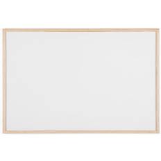 Green Whiteboards Bi-Office Non Magnetic Melamine Whiteboard Pine Wood Frame 900x600mm