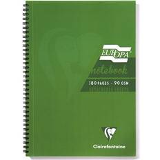 Green Notepads Clairefontaine Europa Notebook 180 Pages A5 Green (5 Pack)