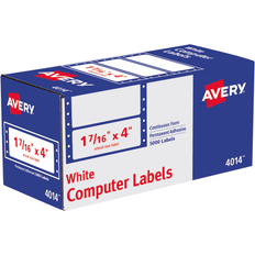 Avery 4014 1 7/16" x 4" White Dot Matrix Mailing Labels 5000/Box