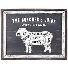 Hill Interiors Butchers Cuts Lamb Wall Plaque Wall Decor