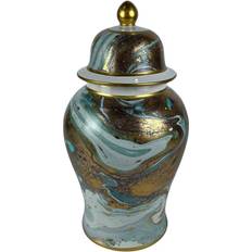 Dkd Home Decor Porcelain Blue Modern (22 x 22 x 41 cm) Vase