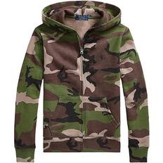 Polo Ralph Lauren Boy's Camo Fleece Full-Zip Hoodie - Surplus Camo