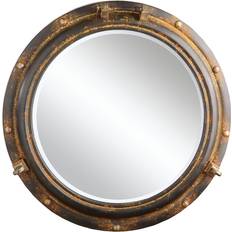 3R Studios Round Metal Porthole Wall Mirror 55.9cm