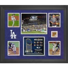 Fanatics Los Angeles Dodgers Framed 2020 MLB World Series Champions 5-Photo Collage with a Capsule of Game-Used World Series Dirt