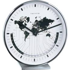 White Table Clocks Hermle 22843-002100 Bufalo II World Time Table Table Clock