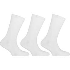 Universal Textiles Childrens/Kids Plain Cotton Rich School Socks (Pack Of 3) (UK Shoe Euro 27-30 (Age: 5-7 years) (White)