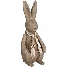 Brown Figurines Hill Interiors Winter Bunny Rabbit Figurine 33cm