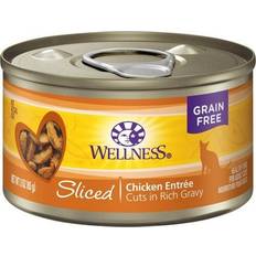Wellness Canned Cat Food Grain Free Sliced Chicken 3