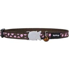 Red Dingo Cat collar Pink Spots on