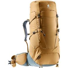 Beige Hiking Backpacks Deuter Trekking Backpacks Aircontact Core 50 10 Almond Teal Beige