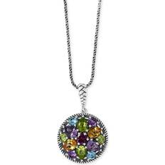 Effy 18" Pendant Necklace - Silver/Multi Stone