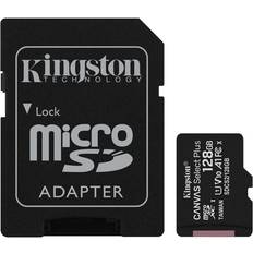 128 GB - microSDXC Memory Cards Kingston Canvas Select Plus microSDXC Class 10 UHS-I U1 V10 A1 100MB/s 128GB +Adapter