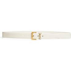 Saint Laurent Laque YSL Monogram Leather Belt