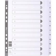 Exacompta Guildhall Mylar Index 1-12 A4 Maxi White