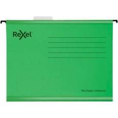 Green Label Makers & Labeling Tapes Rexel Classic Suspension Files Foolscap Green (25 Pack)