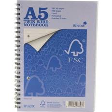 Blue Notepads FSCTWA5 Twin Wire Notebook A5 Feint Ruled (Pack-5)