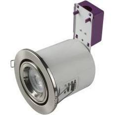 Robus Starling IP20 Main Voltage Steel Fire Rated Directional Downlight Brushed Chrome RSF208-13