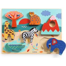 Knob Puzzles Djeco Savana Story Puzzle Play Set