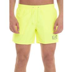 Men - Yellow Swimming Trunks EA7 Emporio Armani Water Sports Swim Trunks With Logo, 100% Polyester, Red