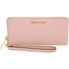 Michael Kors Jet Set Tavel Leather Continental Wallet - Soft Pink