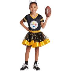 Jerry Leigh Girls Youth Pittsburgh Steelers Tutu Tailgate Game Day V-Neck Costume Black