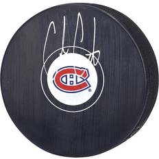 Fanatics Montreal Canadiens Cole Caufield Autographed Logo Hockey Puck