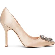 Manolo Blahnik Hangisi 105 Satin - Beige