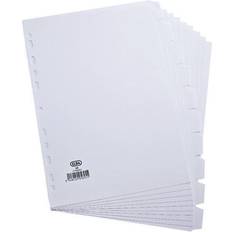 Elba Dividers Europunched 10-Part A4 White 100204881