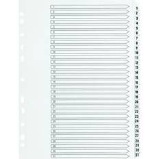 Q-Connect 1-31 Index Multi-Punched Reinforced Board Clear KF01936