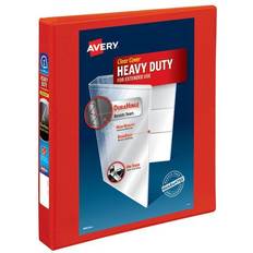 Avery Heavy-Duty 1 3-Ring View Binder, Red (79170) Quill Red