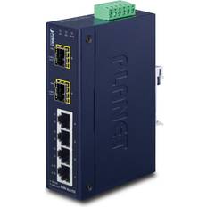 Blue Remote Control Outlets GBP4 2 100FX Port Multi-mode Industrial Ethernet Switch Switch Copper Wire