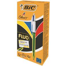 Bic 4 Colours Fluo Ballpoint Pen and Highlighter 1mm Tip 0.32mm Line