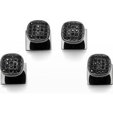 Ox & Bull Pave 4 Piece Studs Set - Silver/Black